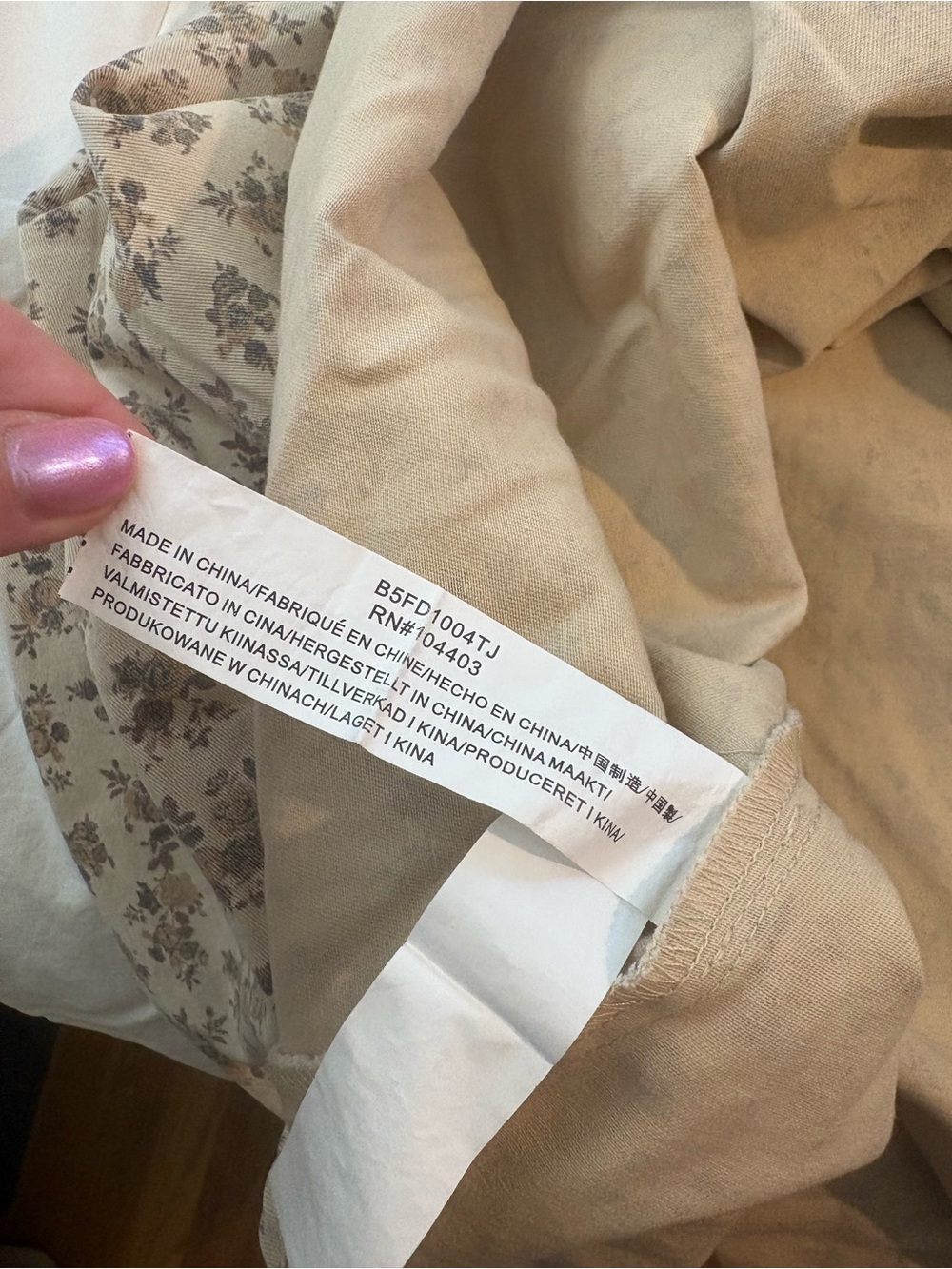 Moon River Anthropologie Beige Floral A-line Midi Dress Cottagecore Girlhood - Picture 10 of 10